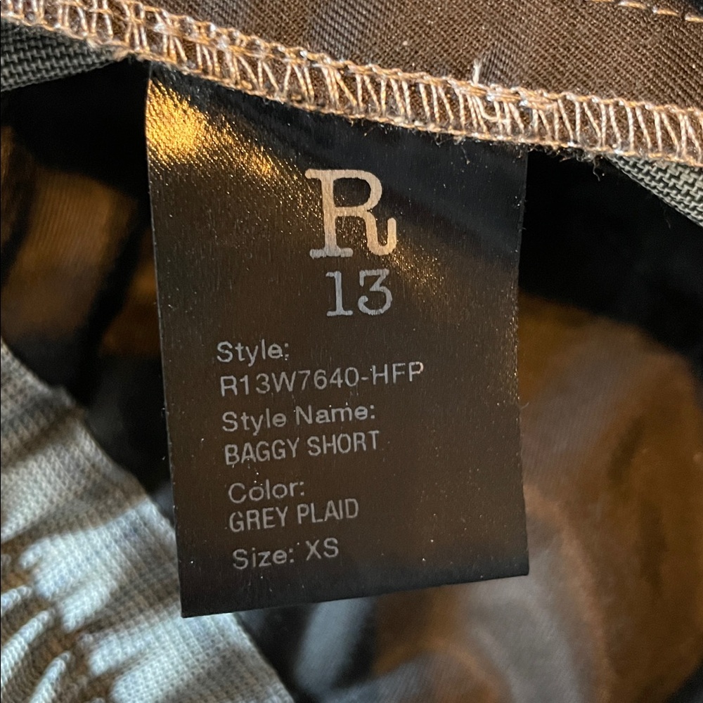 FLASH SALE! R13 Baggy Shorts Plaid Wool XS - Picture 8 of 10